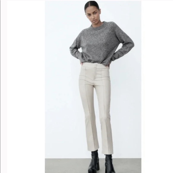 NWT Zara off white mini flare leggings - Picture 6 of 8